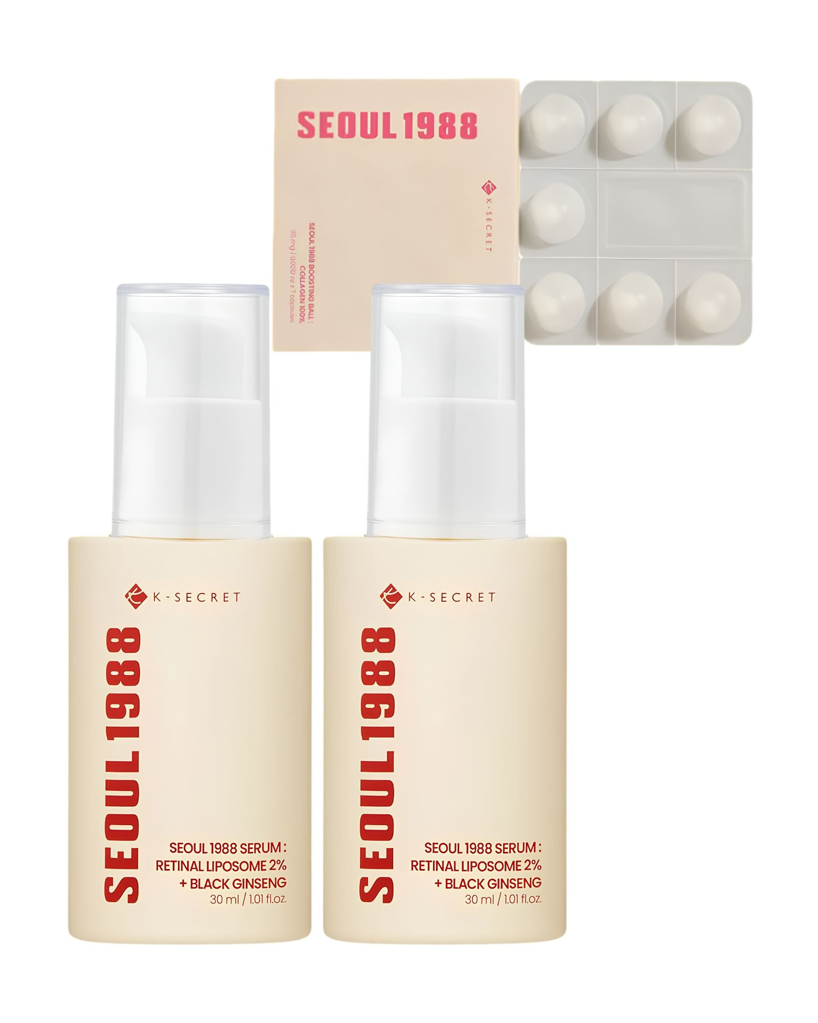 K-SECRET Seoul 1988: Retinal Liposome 2% + Black Ginseng Double Set